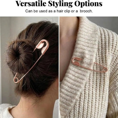 Oversized Korean Style Safety Pin Hair Clip