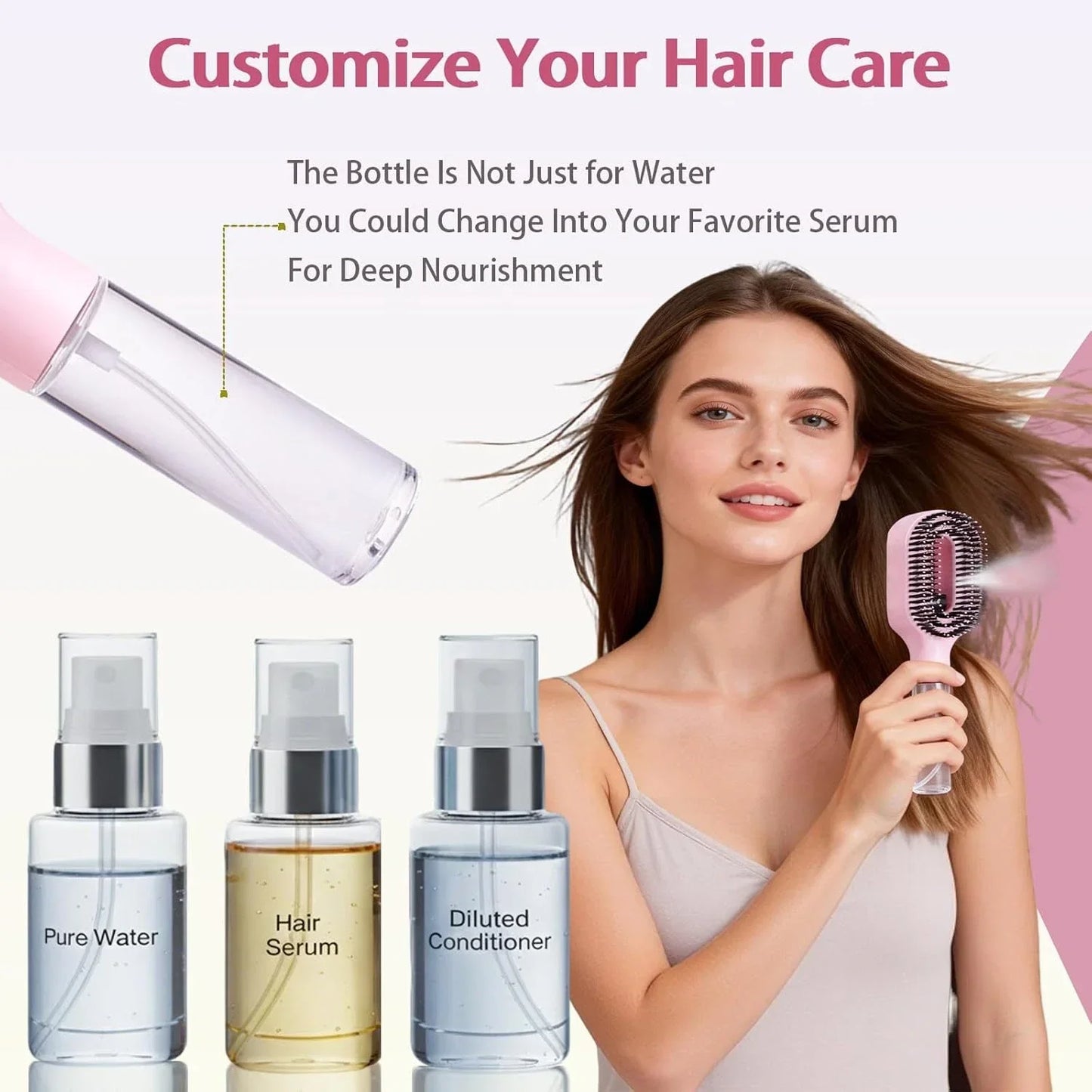 2-in-1 Spray Water Hair Brush