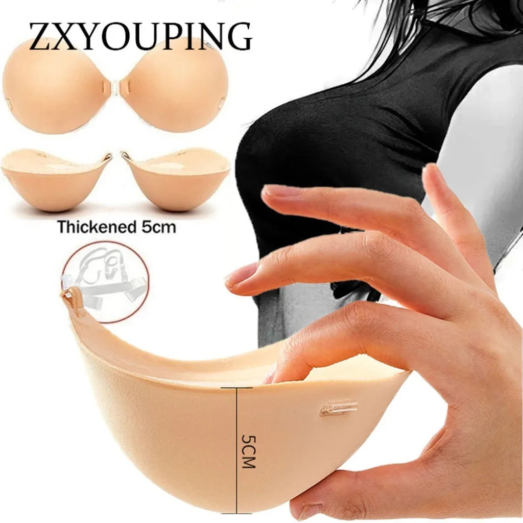 Seamless Invisible Push-Up Adhesive Bra